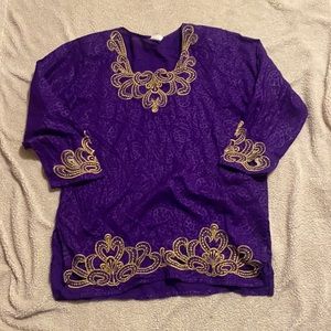 Festive purple shirt